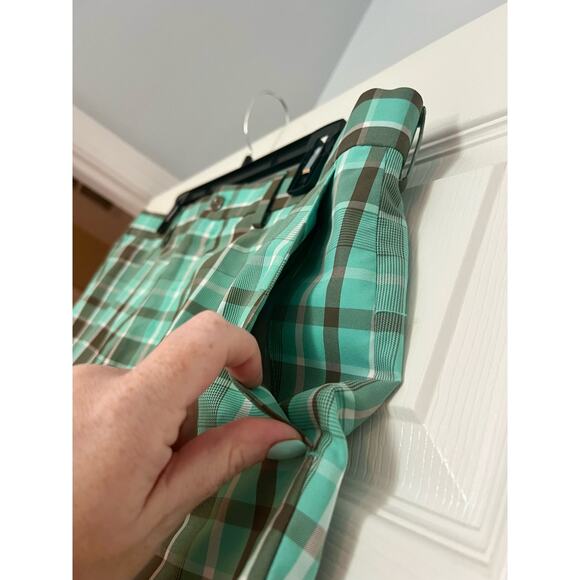 Men's Louis Raphael Plaid Golf Shorts Size 36 Waist Casual Flat Front - Picture 3 of 10